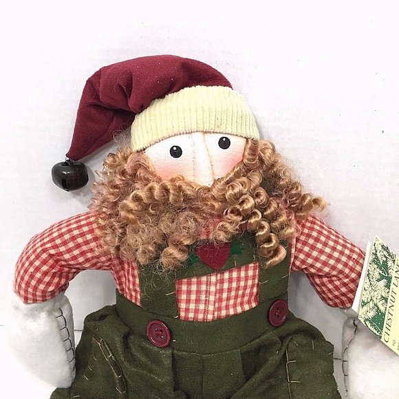 Rustic Santa Claus Shelf Sitter With Dangling Legs - Picture 4 of 8